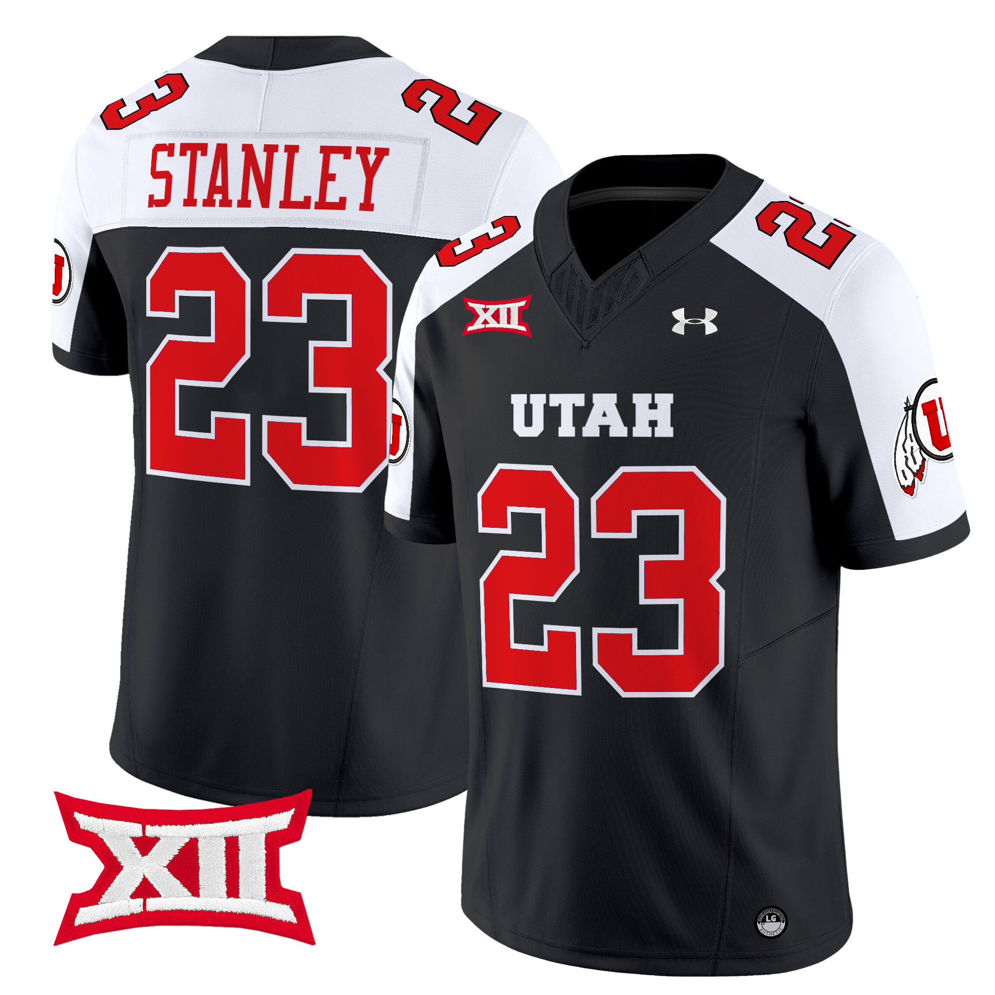 Men Utah Utes #23 Stanley Black 2024 Vapor Limited NCAA Jersey style 1->more ncaa teams->NCAA Jersey